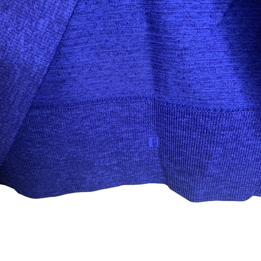 Lululemon Swiftly Tech Long Sleeve Crew Royal‎ Blue Heathered Workout Top sz 4